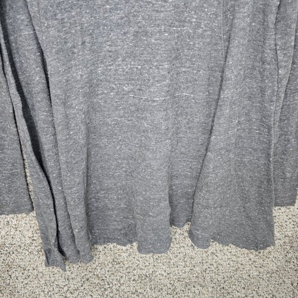 We The Free Top‎ Womens XS Gray Oversized Waffle Knit Thermal Scoop Neck Casual - Picture 5 of 7